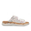Rieker Ladies Beige Multi-Colour Floral Mule Sandals