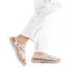 Rieker Ladies Beige Multi-Colour Floral Mule Sandals